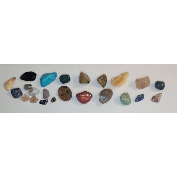Natural Polished Crystals Bundle Gem Stones Lapis, agate, quartz, turquoise, geo - Picture 1 of 4